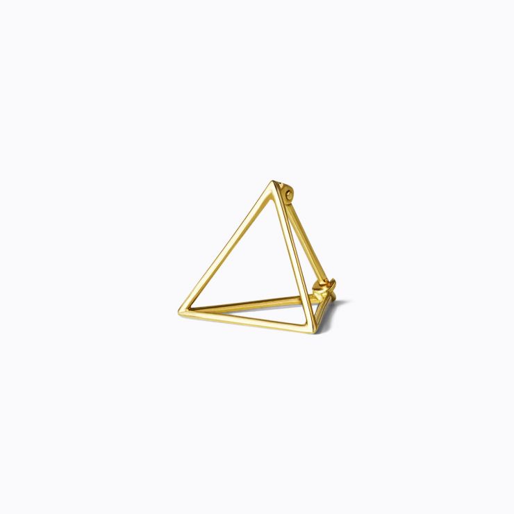 3D Triangle 15, yellow gold, matte finish
