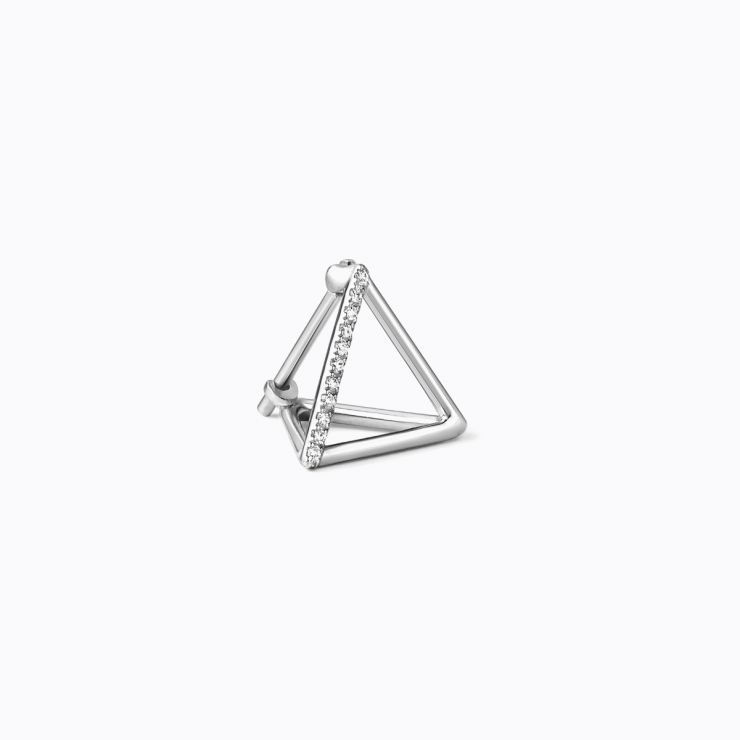 3D Diamond Triangle 10 (01), yellow gold