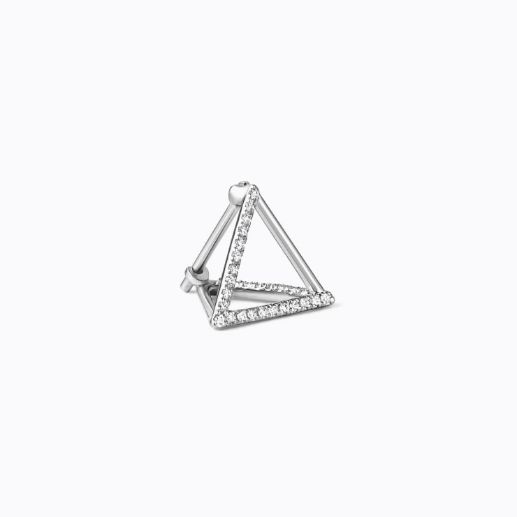 3D Diamond Triangle 10 (03), yellow gold